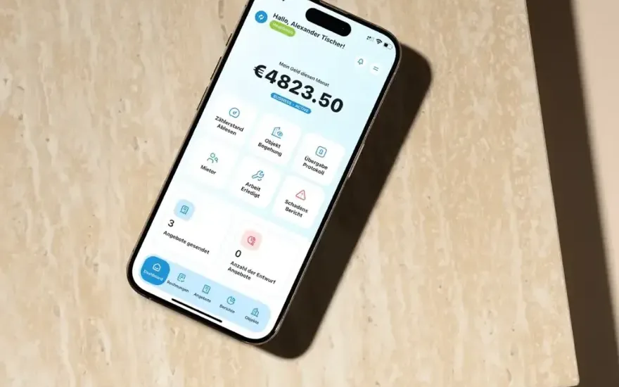 Das ItsDone-Dashboard auf dem Smartphone mit allen Meldungsarten